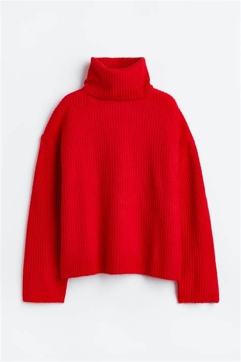 red turtleneck sweater oversized|chunky oversized turtleneck sweater.